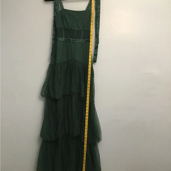 Lulu's Deep Green Layered Maxi Dress - Picture 9 of 12